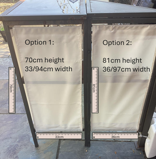 Bar Panel Set for The Range 2.4m x 2.4m Patio Gazebo - Set of 6