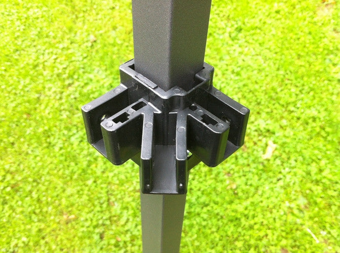 Light weight garden gazebo black plastic sliding bracket