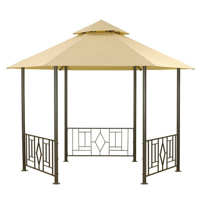 CLEARANCE - Canopy for 3.5m Hexagonal Patio Gazebo - Two Tier
