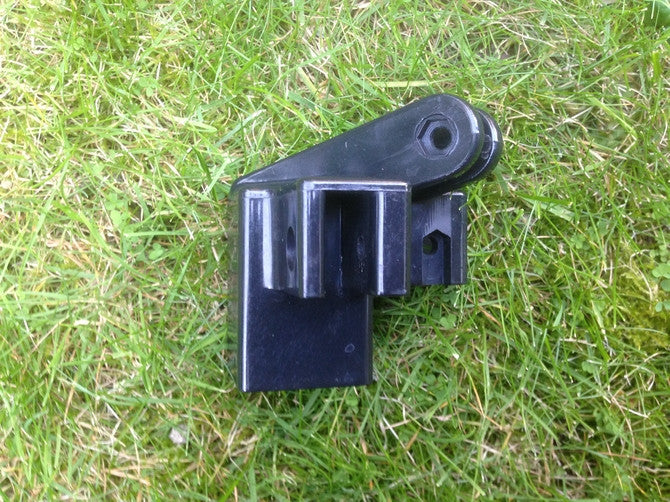 Upper plastic cap for garden gazebo in black plastic