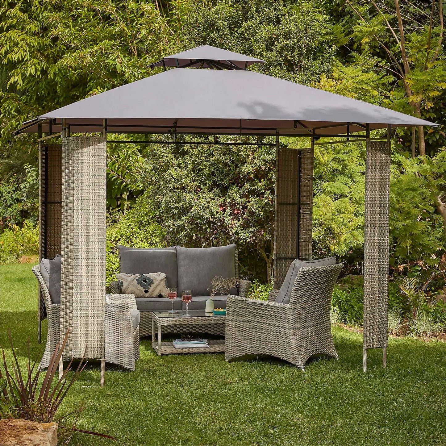Canopy for 3m x 3m Homebase Florence Patio Gazebo - Two Tier