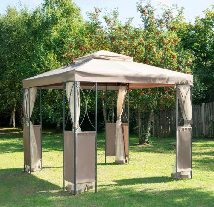 B&M "The Original Gazebo Company" 2.5m x 2.5m Luxury Steel Frame Patio Gazebo Replacement Canopy 331158, 342233