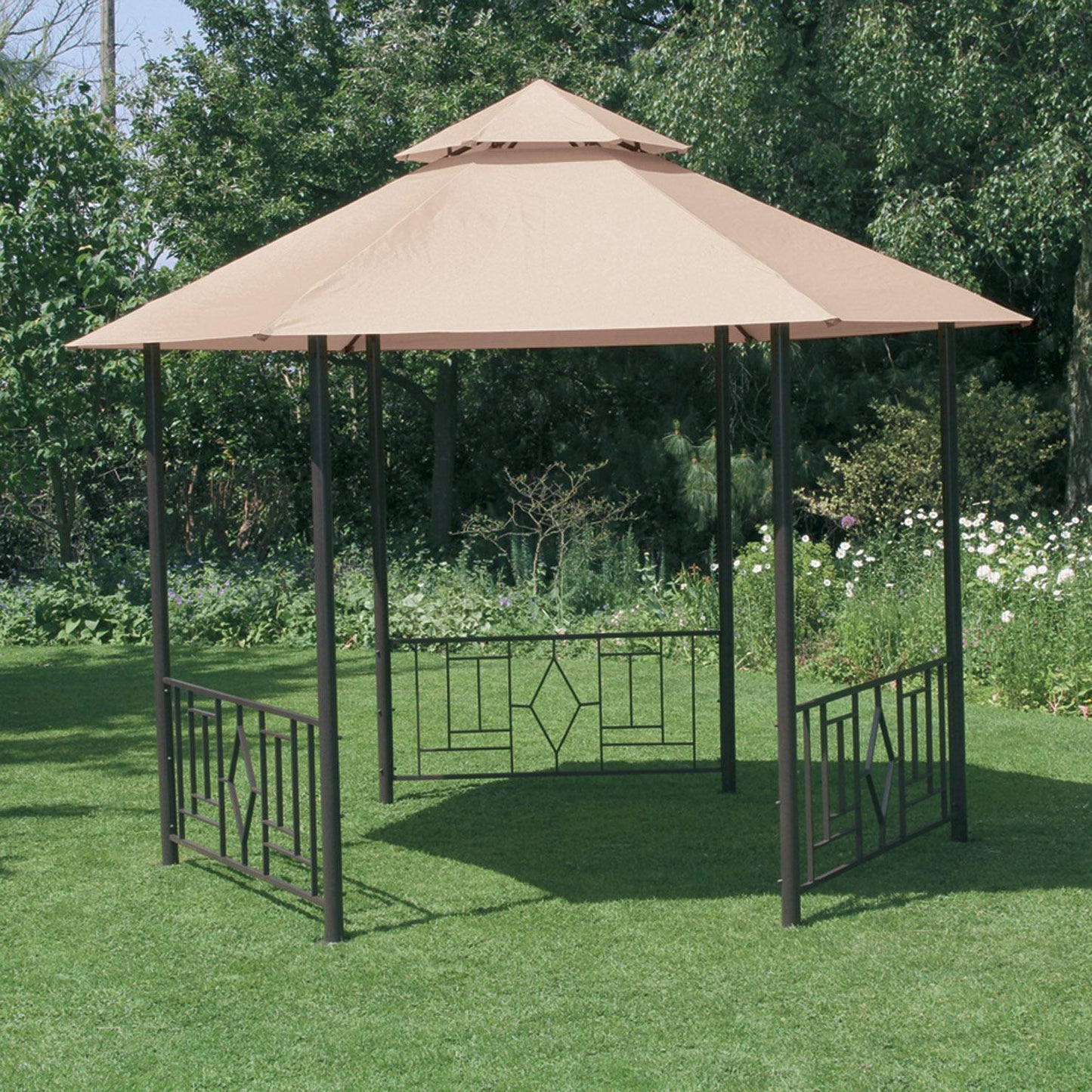 CLEARANCE - Canopy for 3.5m Hexagonal Patio Gazebo - Two Tier
