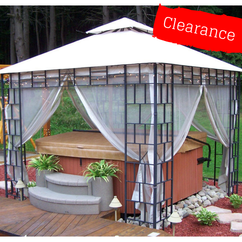 OLILAWN Gazebo Universal Replacement Mosquito Netting, 10 X 10 Outdoor Canopy Net Screen 4 Panel Sidewall Curtain With Zippers Easy To Install Fit For Most Gazebo 10x10 Canopy Black