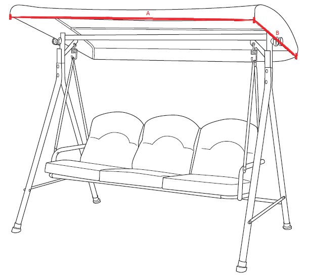 Measurement Diagram for Garden Nation Regatta Hammock 