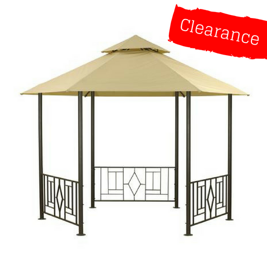 CLEARANCE - Canopy for 3.5m Hexagonal Patio Gazebo - Two Tier
