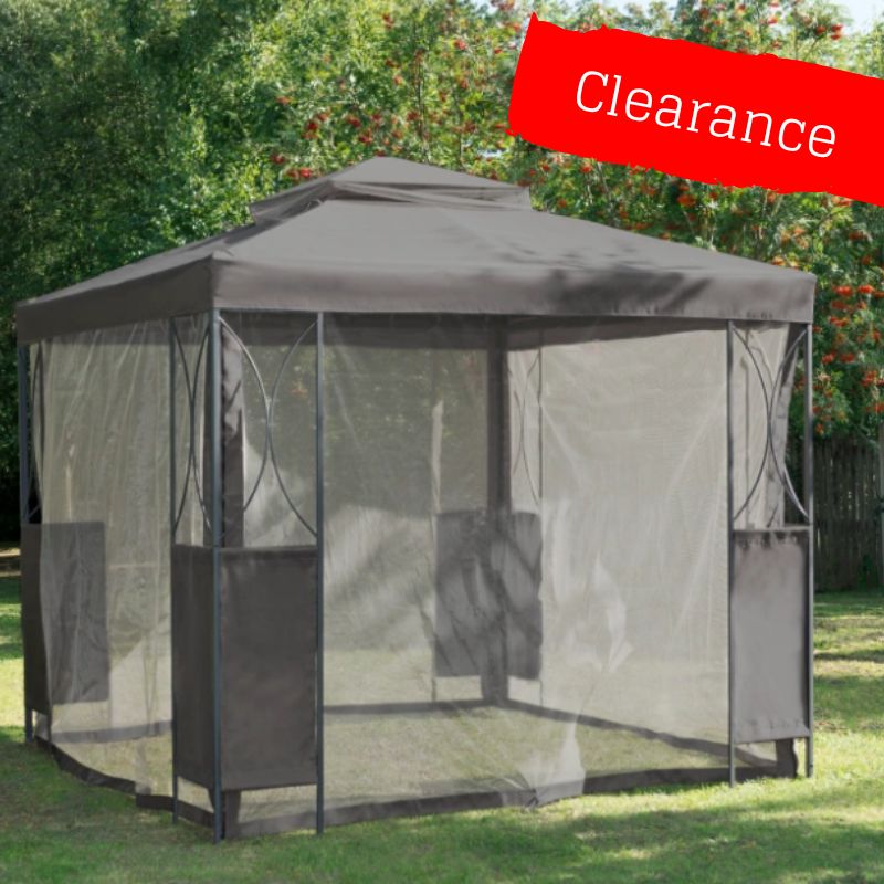 CLEARANCE Side Panel Set for 2.5m x 2.5m B&M Original Gazebo Company Patio Gazebo - Set of 4 - Mosquito Net (Mesh)