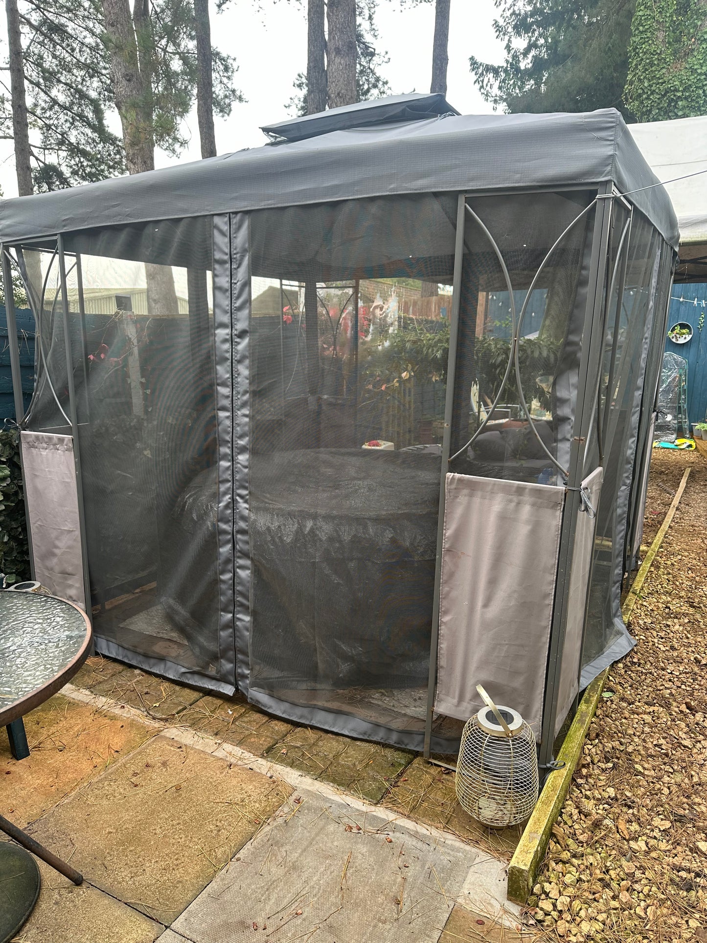 Side Panel Set for 2.5m x 2.5m B&M Original Gazebo Company Patio Gazebo - Set of 4 - Mosquito Net (Mesh)