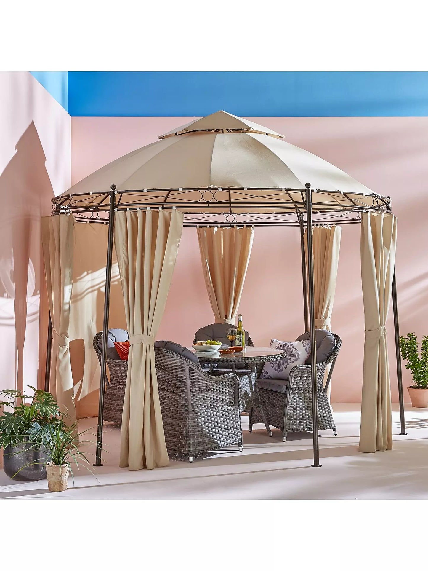 CLEARANCE Canopy for 3m Very (very.co.uk) Round Steel Patio Gazebo - Two Tier