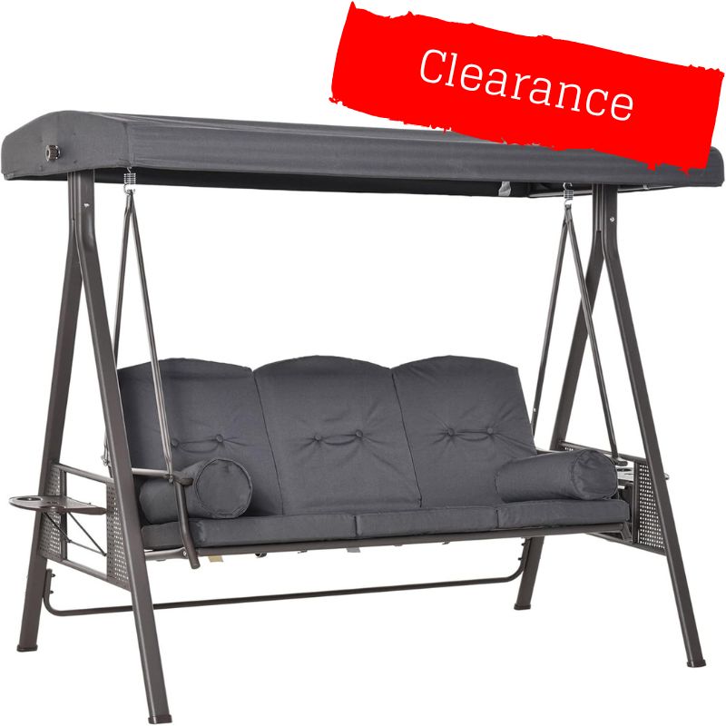 CLEARANCE Canopy for Outsunny 3 Seater Garden Swing Chair - Curved - 197cm x 125cm (84A-069)