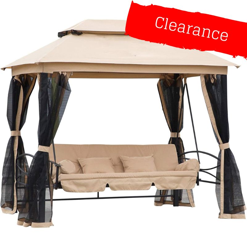 CLEARANCE Canopy for Outsunny Outdoor Swing Chair Bed - 172cm x 256cm