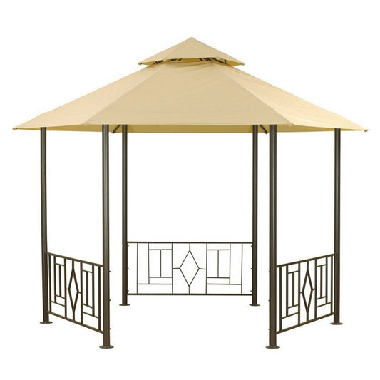 CLEARANCE - Canopy for 3.5m Hexagonal Patio Gazebo - Two Tier