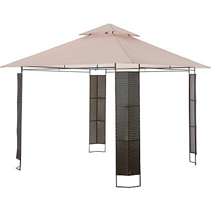 Argos Collections Rattan Effect 3m x 3m Patio Gazebo Replacement Canopy 305/5849