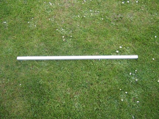 Inner and outer extending telescopic leg for garden pop ups and easy ups in white steel