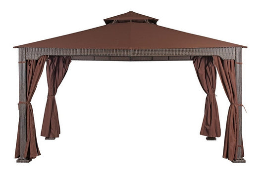 3m x 4m Canopy - 180g/sm PU Polyester - Waterproof - Two Tier *Slightly Soiled*