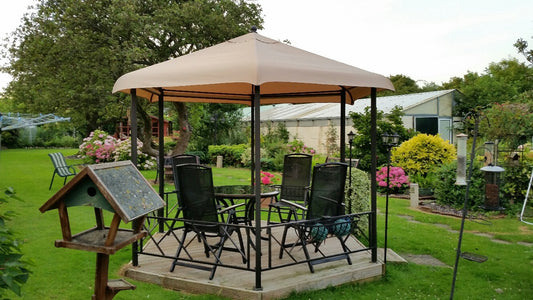 The Range Varese Roller Blind 3.3m Hexagonal Patio Gazebo Replacement Canopy449119