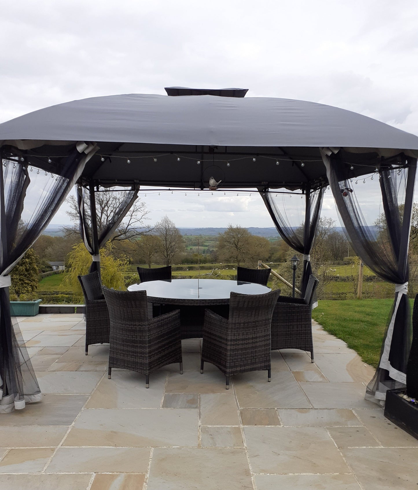 CLEARANCE - Canopy for  3.5m x 3.5m The Range Sicily Patio Gazebo - Two Tier