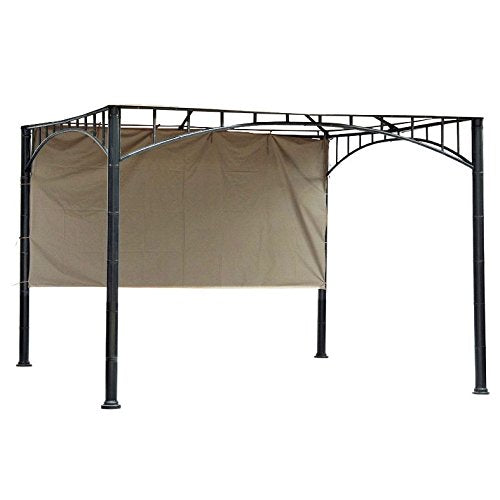 Single Half Wall Sun Shade for Patio Gazebo