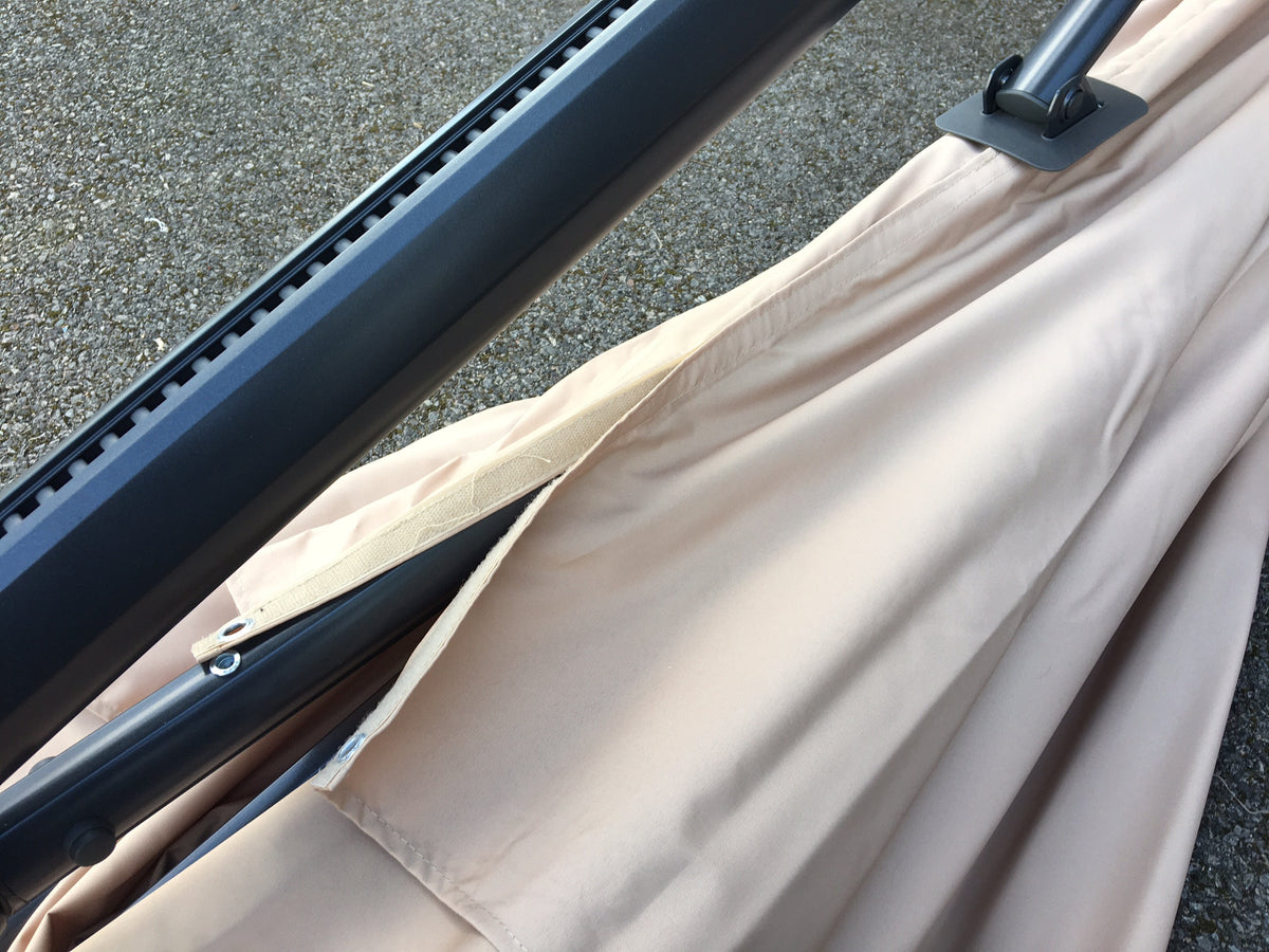 The Range Parasol Cantilever Velcro Adjustment 2
