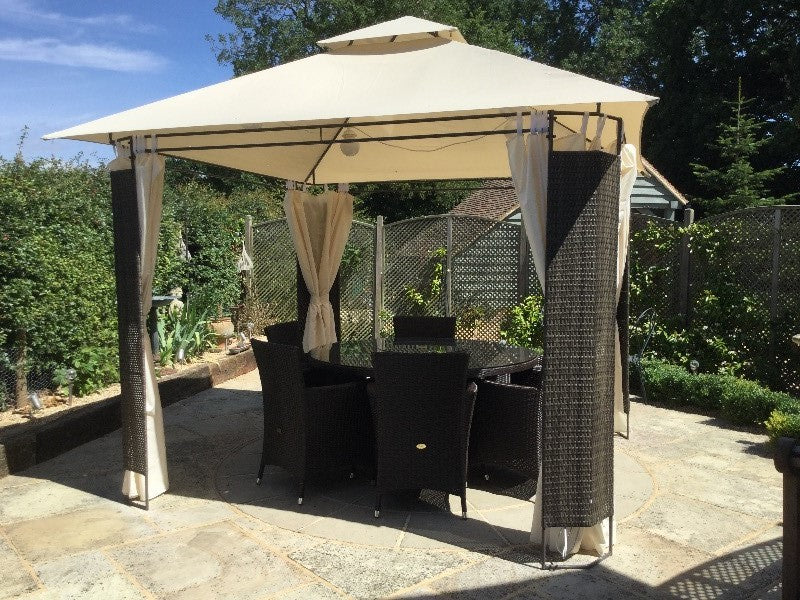 Curtain Set to fit Permanent Metal Framed Garden Gazebos