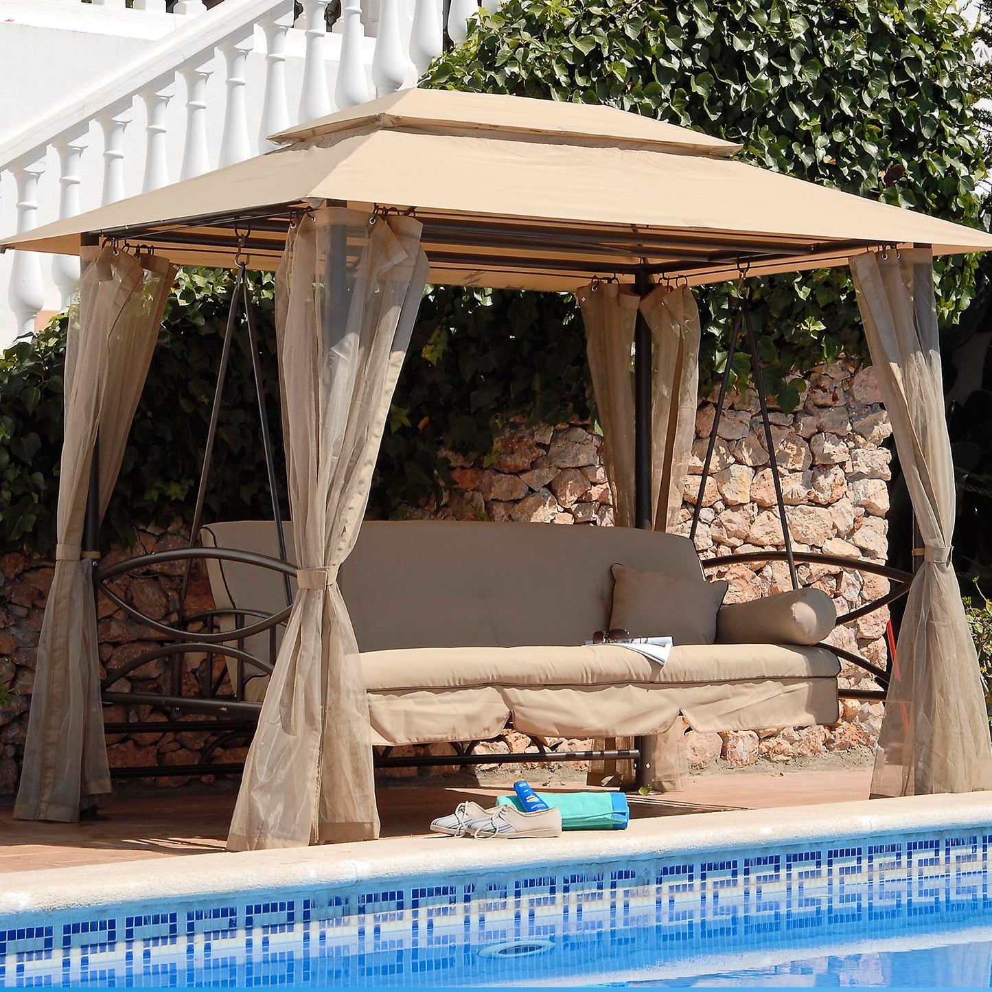Canopy for Suntime Luxor Gazebo Swing Bed Hammock - 205cm x 278cm