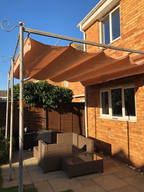 Rowlinson St. Tropez Retractable Wall Mounted Sun Canopy Fully Open